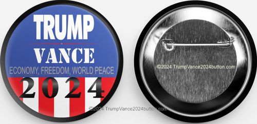 Trump Vance 2024 button